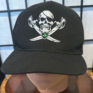 Dropkick Murphy Black Skull Shamrock and Sword adj Size Hat Boston Irish Punk